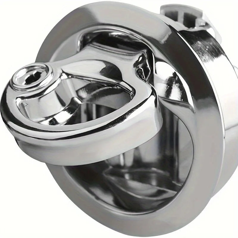 Flush Pull Slam Latch Keyed Lock for Boat Doors – Silver Boat Door Latch Babs