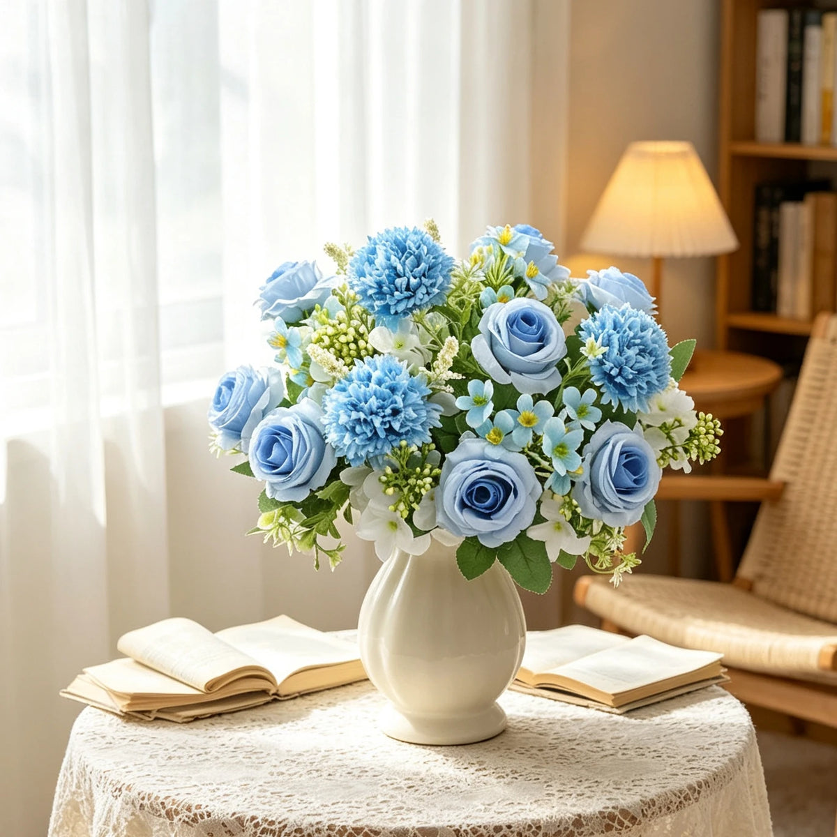 Artificial Silk Hydrangea & Rose Bouquet 2/4pcs – Home Decor Artificial Flower Bouquet Babs