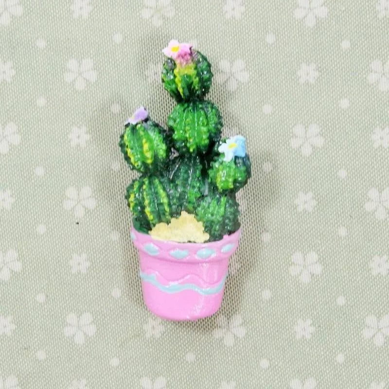 3D Cactus Fridge Magnet – Cute Resin Refrigerator Home Decor Decorative Fridge Magnet Babs