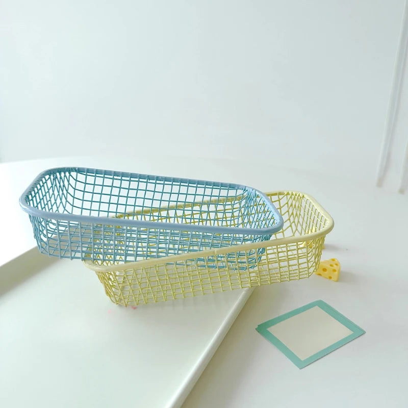 Metal Wire Storage Basket – Desk, Kitchen & Home Organizer Wire Storage Basket Babs