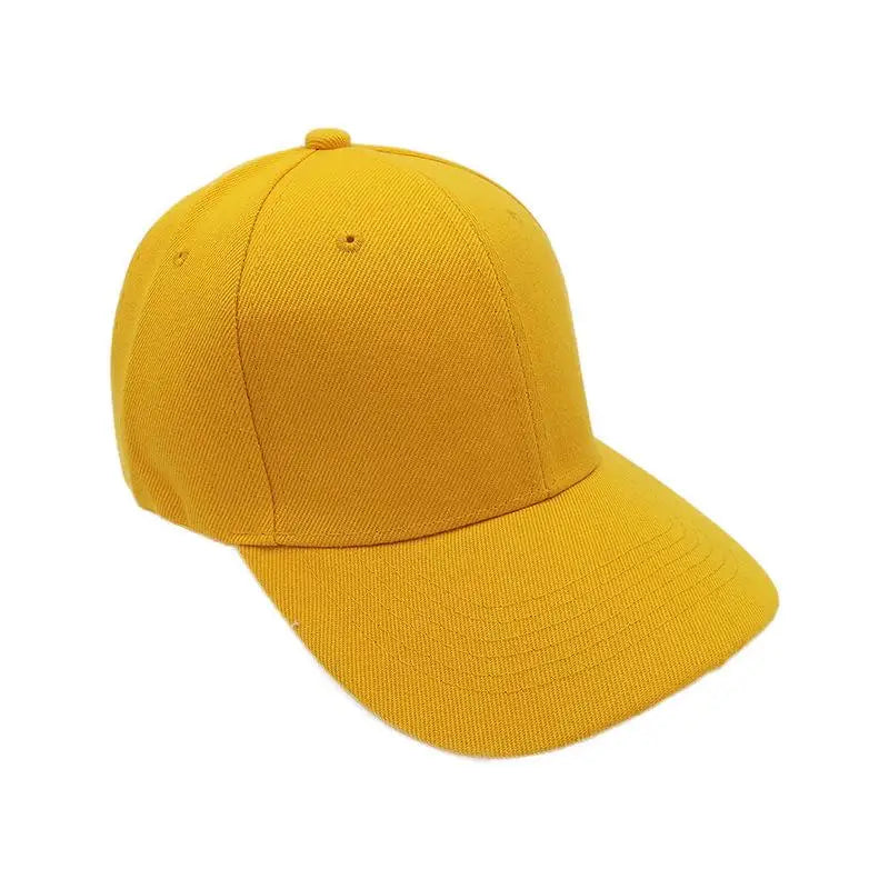 Unisex Adjustable Baseball Cap – Curved Brim Sun Visor Hat Baseball Cap Babs yellow
