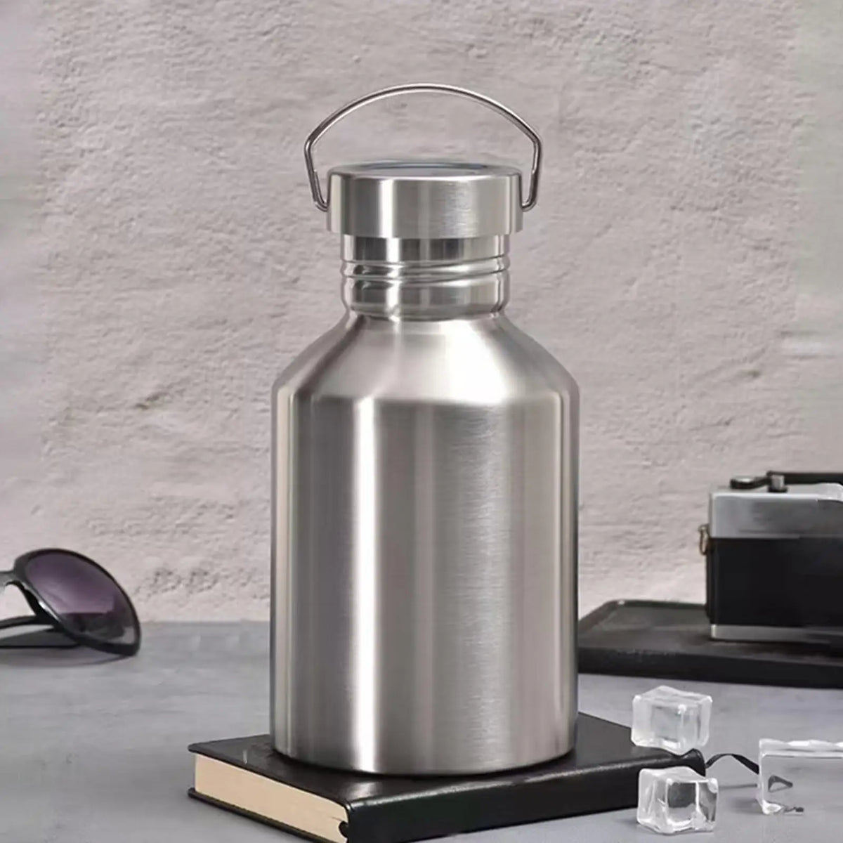 2L Stainless Steel Sport Water Bottle – Large Capacity Flask Sport Water Bottle Babs