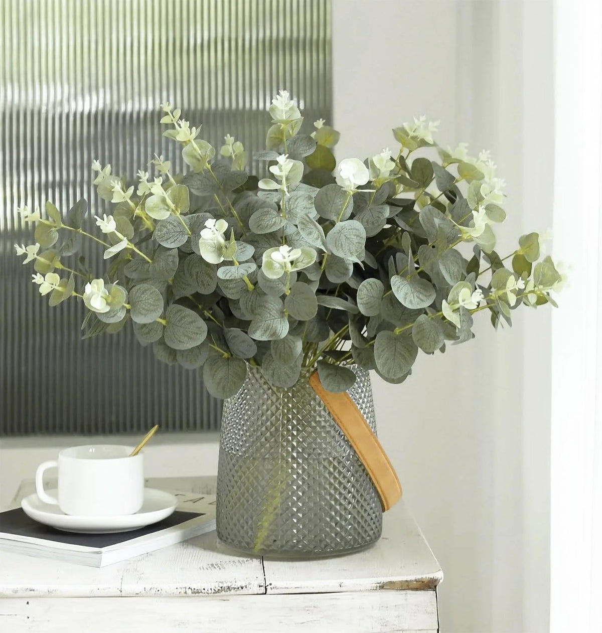 Artificial Eucalyptus Leaf Stems 5/10/20 Pcs – Wedding Home Decor Artificial Plant Stems Babs