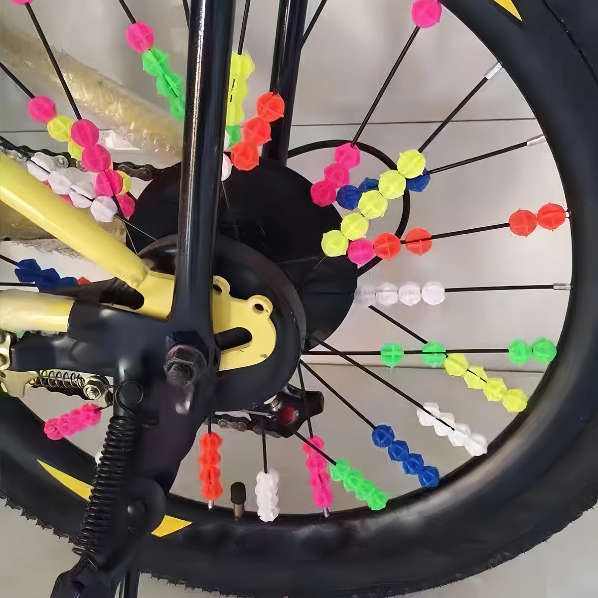 72 Colorful Bicycle Spoke Beads – Clip-On Wheel Decorations Bicycle Spoke Beads Babs