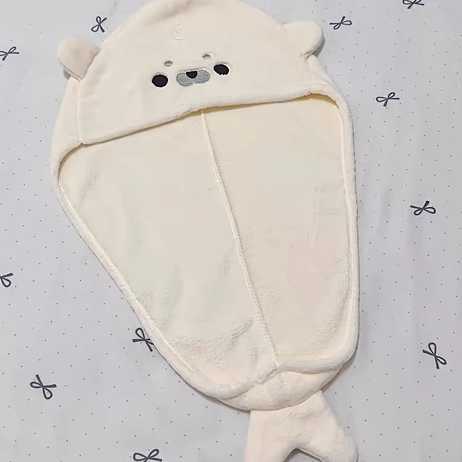 Cartoon Seal Microfiber Hair Towel Wrap & Cleaning Cloth Set Microfiber Hair Wrap Babs