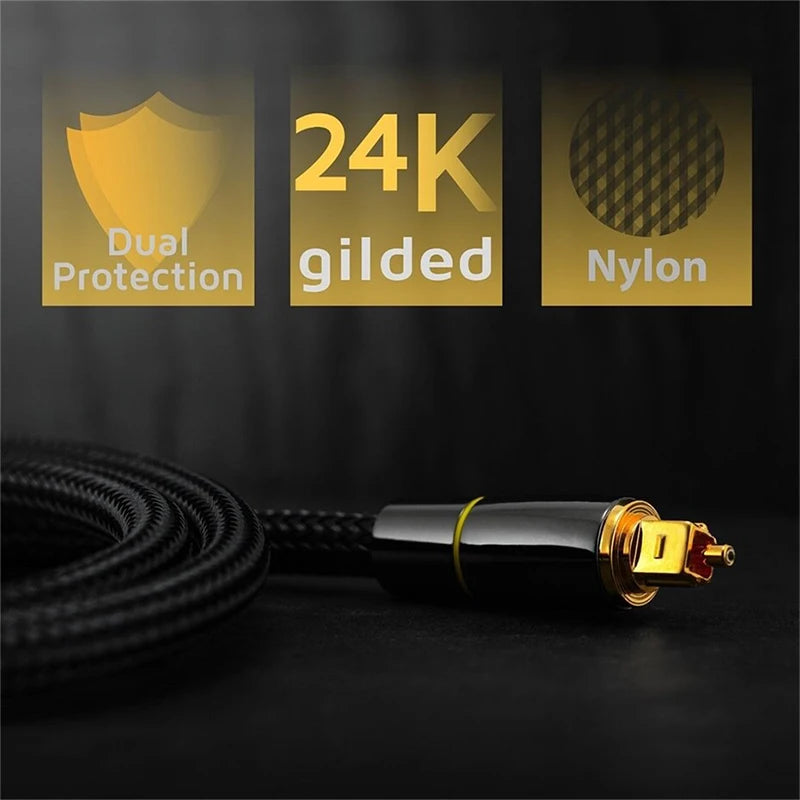 Toslink Optical Audio Cable 1M – SPDIF Digital Fiber 5.1 Optical Audio Cable Babs