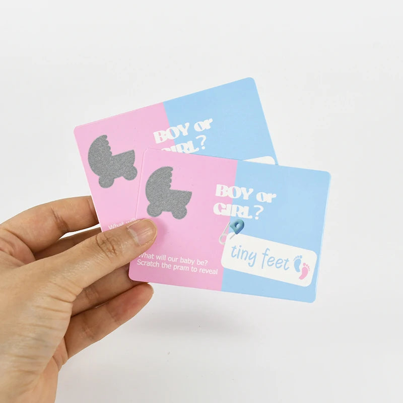24Pcs Gender Reveal Scratch Off Cards – Baby Shower Party Game Party Game Cards Babs