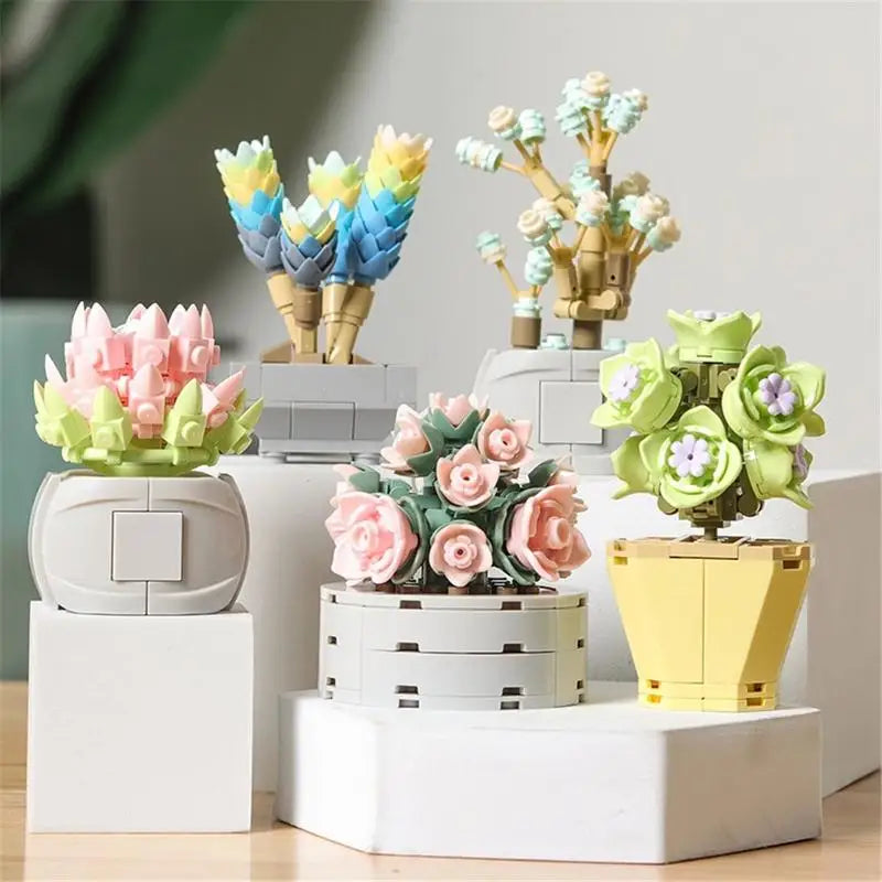 Bonsai Flower Building Blocks Set – DIY Potted Plant Model Kit Building Block Set Babs