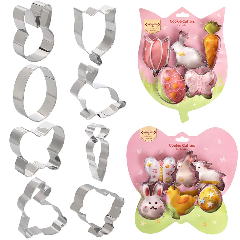 Easter Cookie Cutter Set – Bunny, Egg, Carrot & Butterfly Cookie Cutter Set Babs