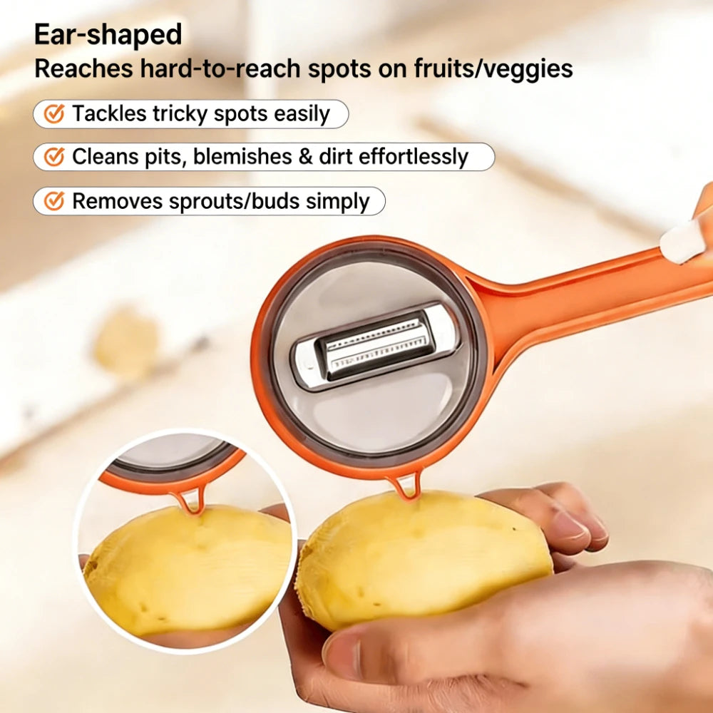 Multi-Function Fruit & Vegetable Peeler with Peel Storage Vegetable Peeler Babs