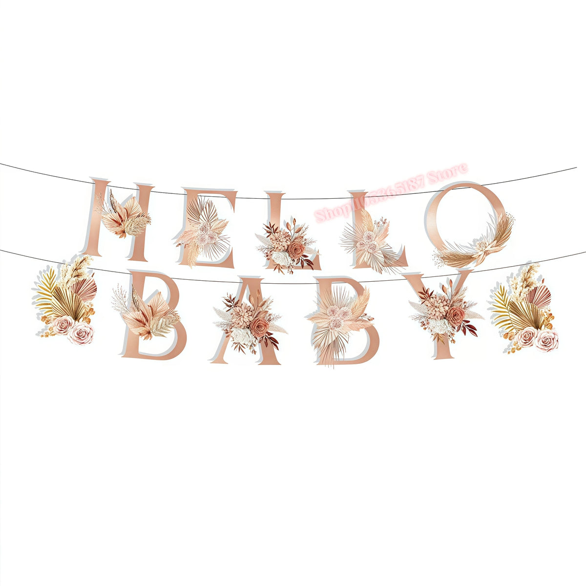 Hello Baby Gender Reveal Party Kit – Balloons, Banner & Decor Party Decoration Kit Babs 1set Banner others