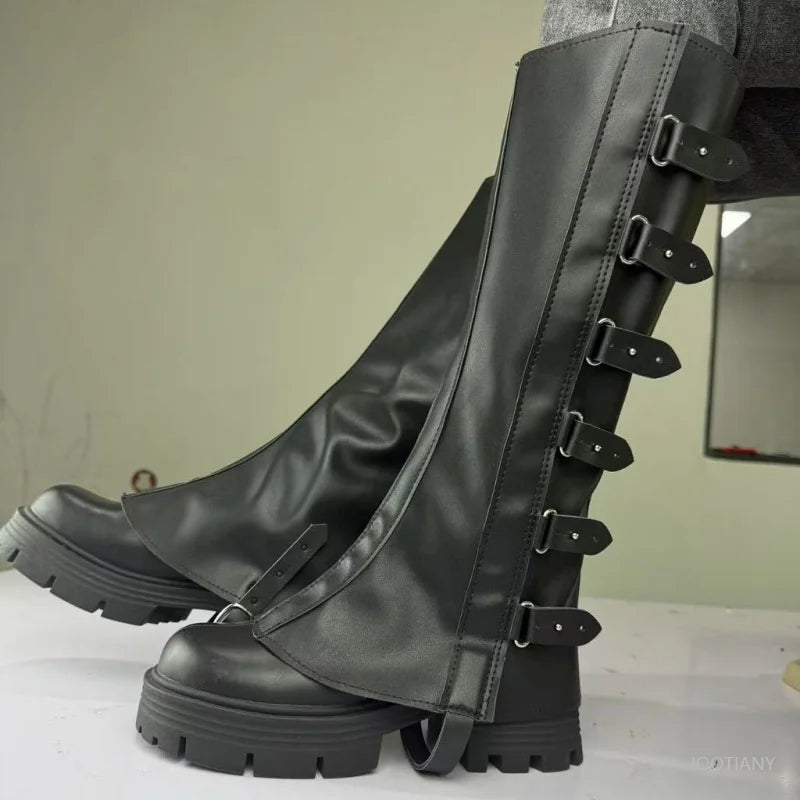 Medieval Leather Leg Shoe Covers – Viking Pirate Cosplay Cosplay Leg Covers Babs