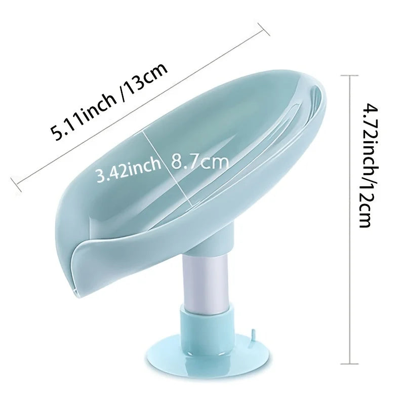 Leaf Soap Dish with Drain & Suction Cup | Bathroom Soap Holder Bathroom Soap Dish Babs