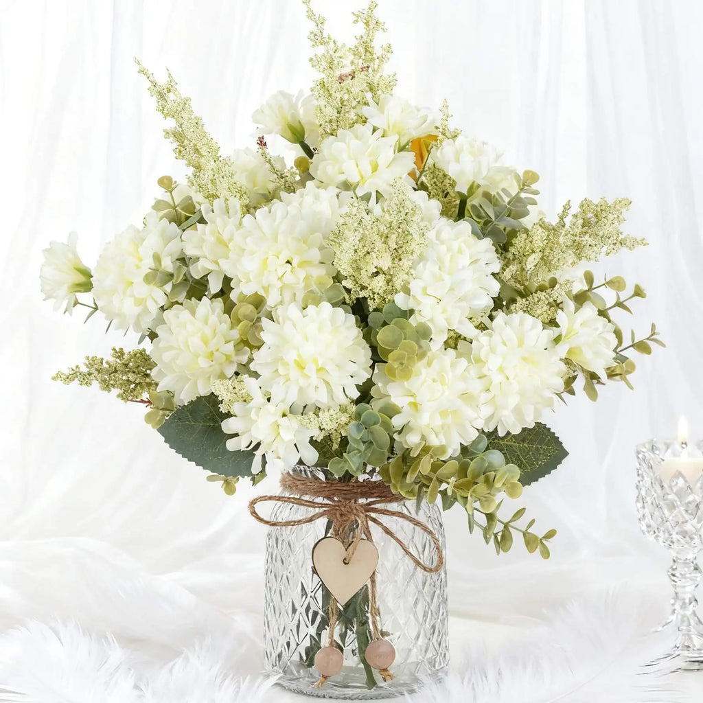 Silk Artificial Chrysanthemum Bouquet | Wedding & Home Décor Artificial Flower Bouquet Babs