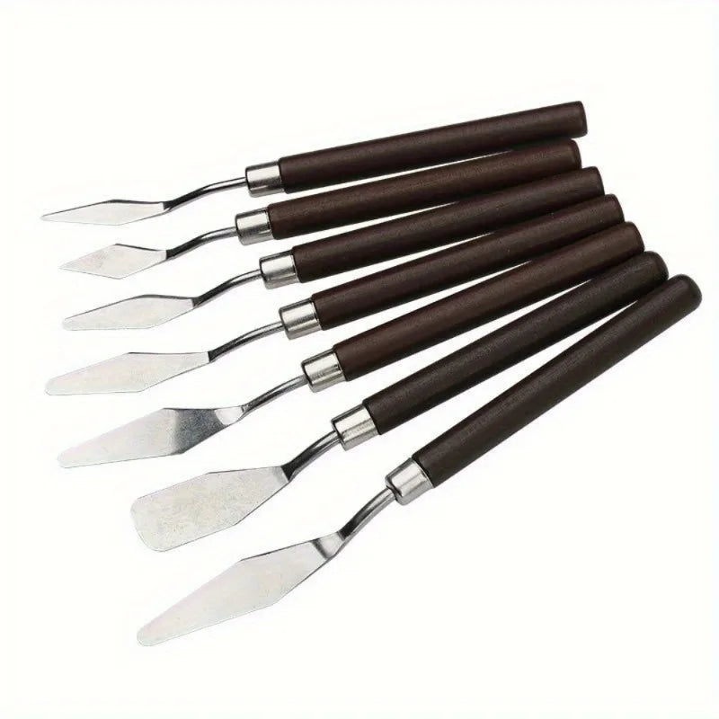 7-Piece Stainless Steel Palette Knife Set for Artists & Crafters Palette Knife Set Babs