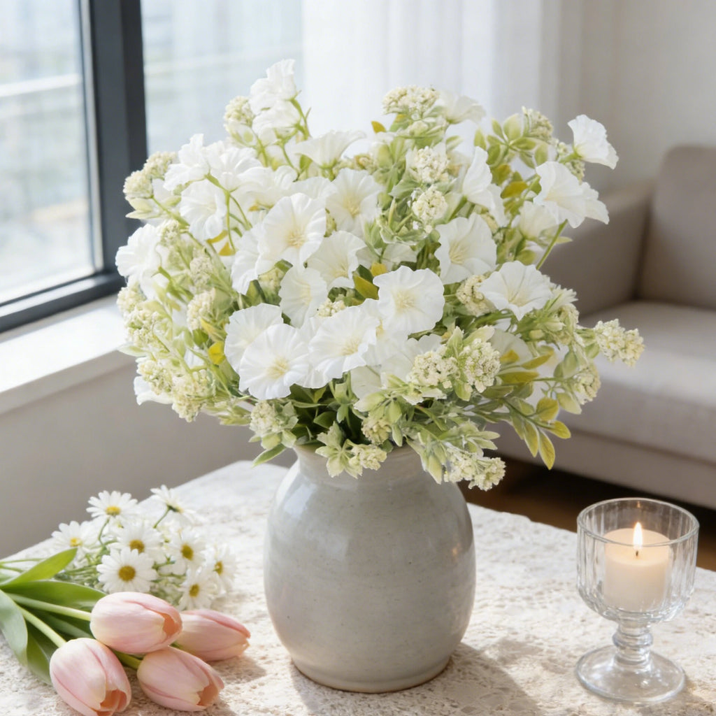 Silk Morning Glory Artificial Flowers for Wedding & Home Décor Artificial Silk Flowers Babs