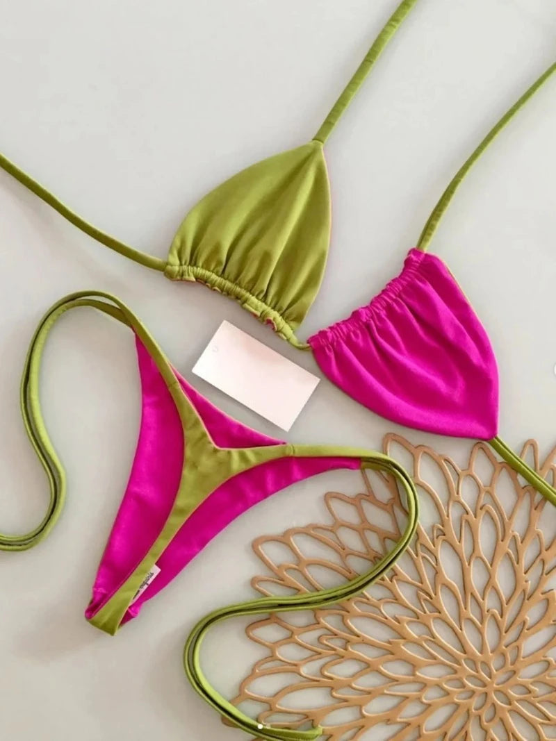 Women's Push Up Micro Bikini Set – Brazilian String Swimwear Women's Bikini Set Babs