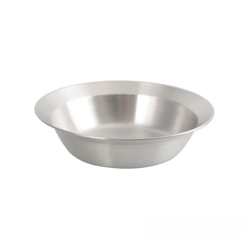 4-Piece Stainless Steel Camping Plate & Bowl Set – Portable Camping Tableware Set Babs