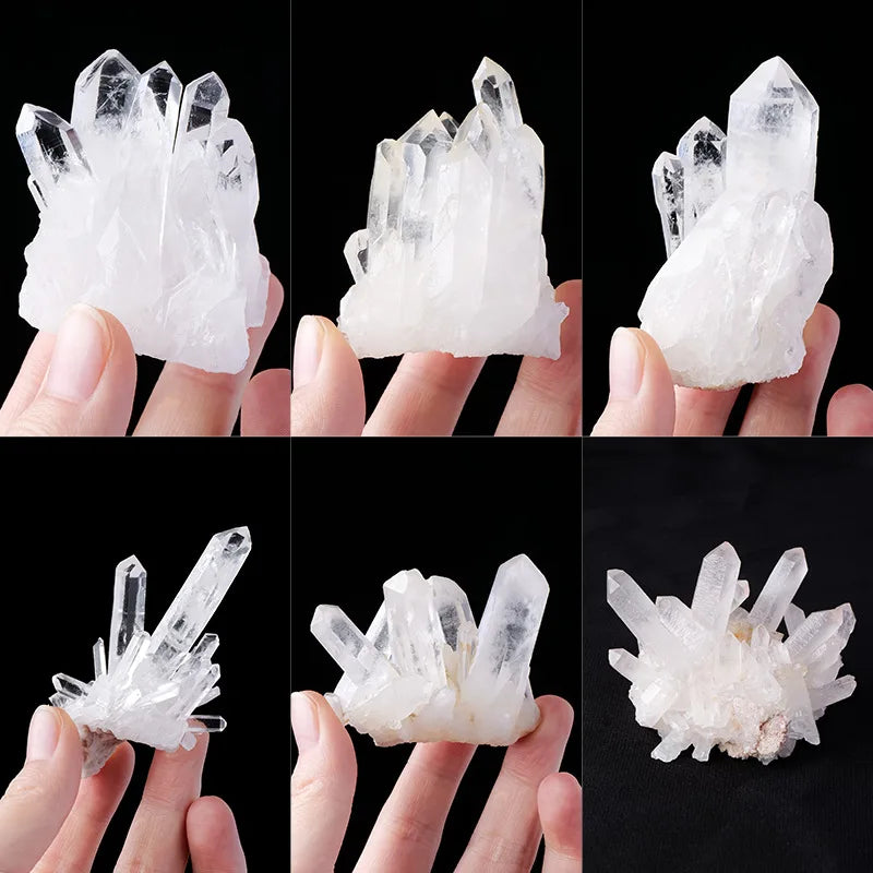Natural Clear Quartz Crystal Cluster Raw Stone Home Decor Crystal Decor Ornament Babs