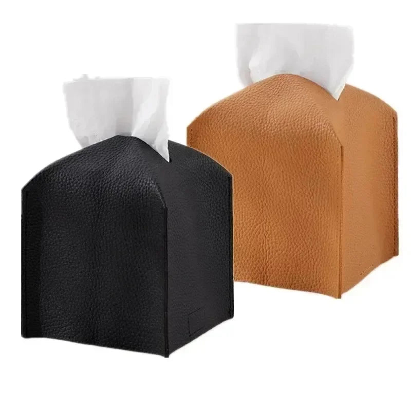 PU Leather Tissue Box Holder – Modern European Style Tissue Box Holder Babs