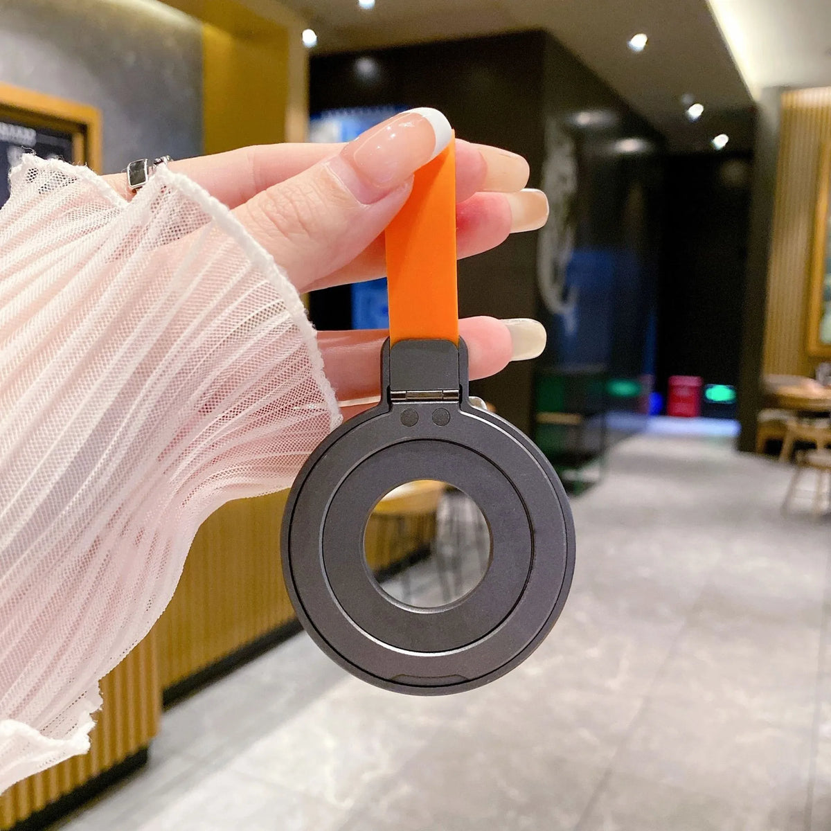 Ultra Thin Magnetic Phone Holder & Silicone Wristband Desk Stand Magnetic Phone Stand Babs GRAY