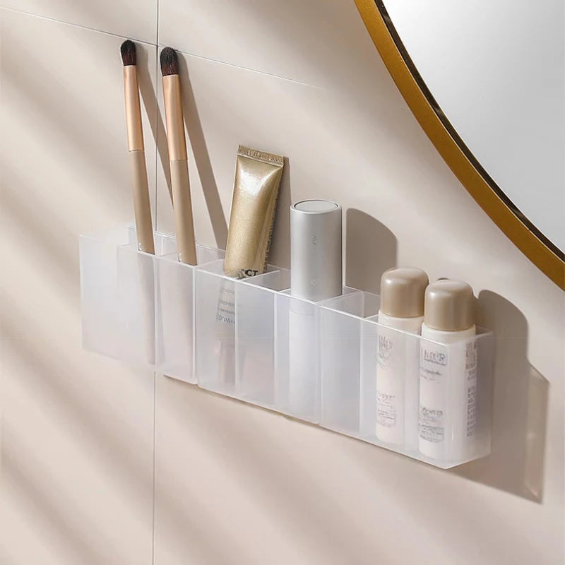 3-Grid Mini Plastic Desk Organizer – Makeup & Home Storage Desk Organizer Babs