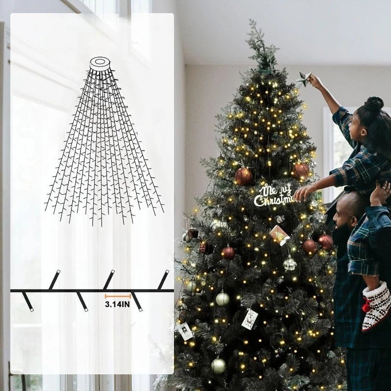 LED Waterfall Christmas Tree Lights 1.5M–3M Outdoor Waterproof Christmas Tree Lights Babs