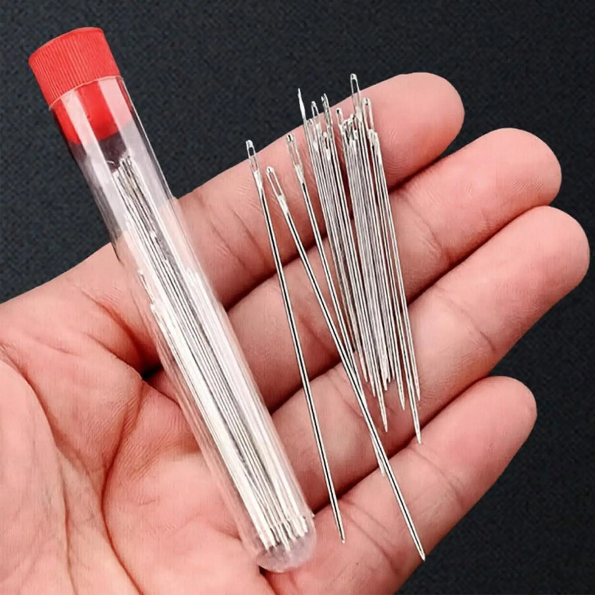 37-Piece Big Eye Sewing Kit – Needles, Thimble & Threader Sewing Needle Kit Babs