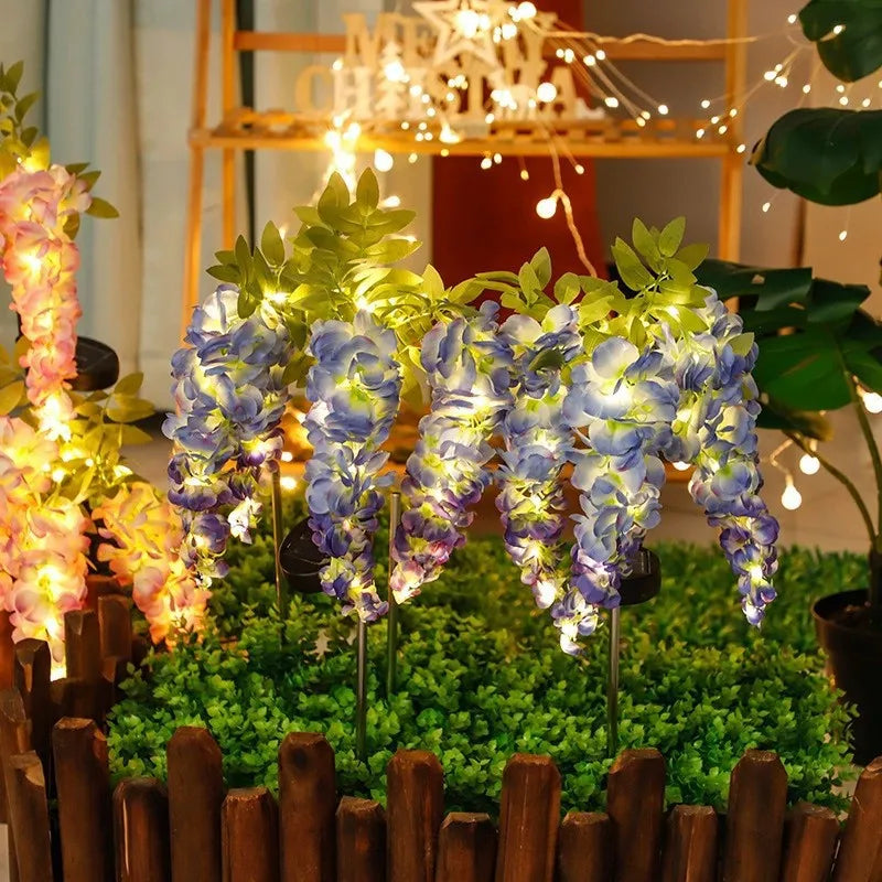 Solar Wisteria Flower Garden Light – Outdoor Waterproof Lawn Lamp Solar Garden Lamp Babs