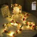2.5M Rose LED String Lights Artificial Flower Grapevine Decor LED Flower Garland Babs Autumn Rose 3