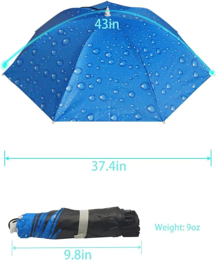 Fishing Umbrella Hat – UV Protection & Rainproof Outdoor Cap Umbrella Sun Hat Babs