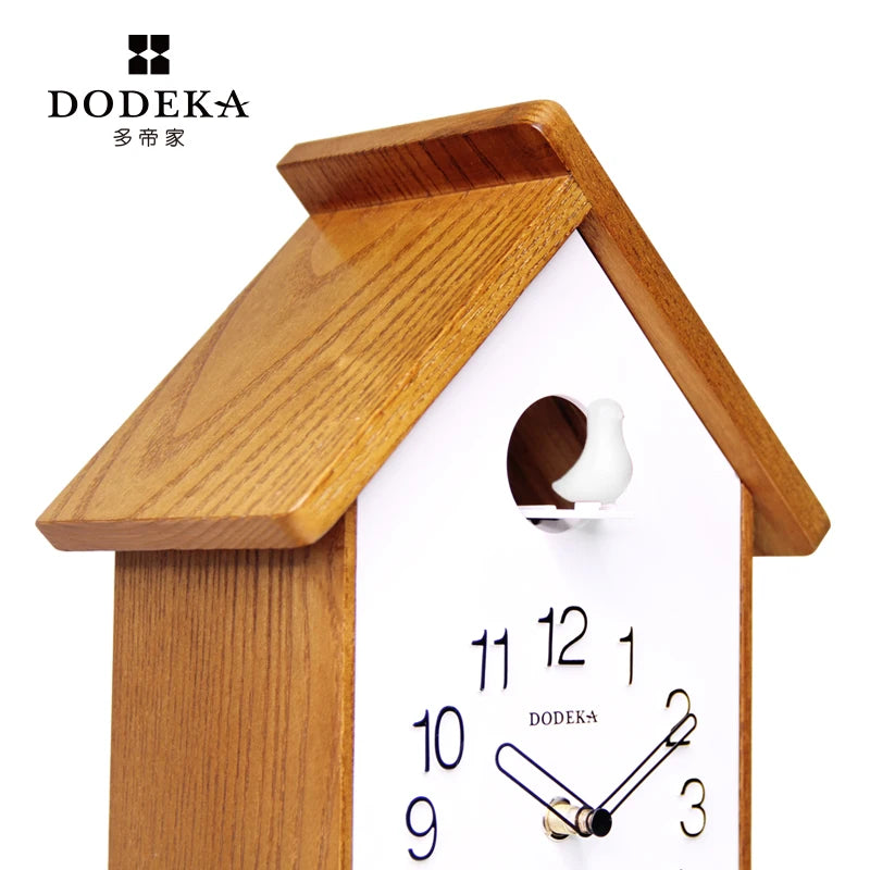 European 3D Cuckoo Pendulum Wood Wall Clock – Silent Quartz Pendulum Wall Clock Babs