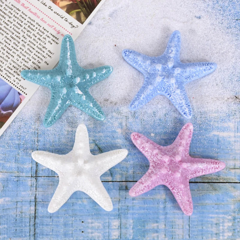 Resin Shell Starfish Mermaid Cake Toppers – Ocean Party Cake Topper Set Babs