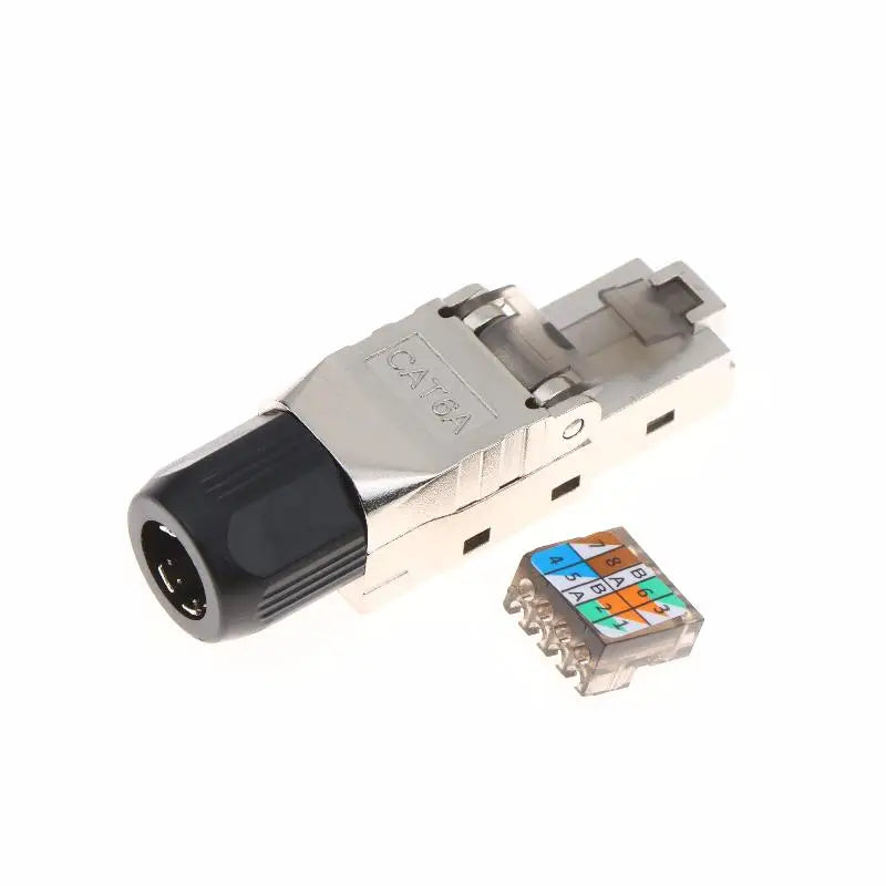 Toolless Shielded RJ45 Plug for Cat8 Cat7 Cat6A – No Crimp Network Connector Babs CAT6A