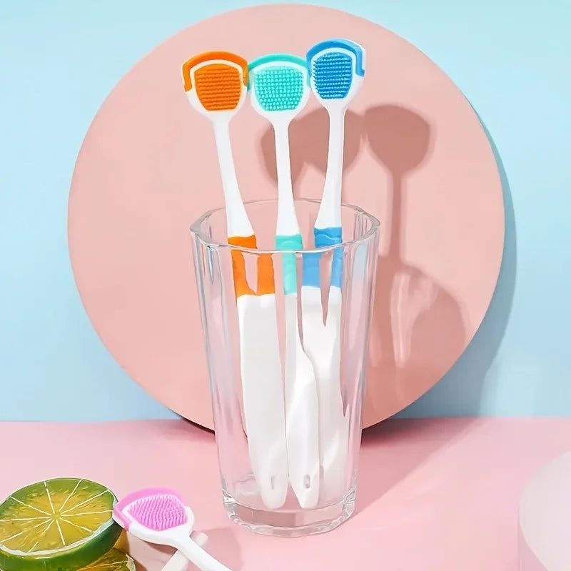 2-in-1 Tongue Brush & Scraper Set | Fresh Breath Oral Care Tongue Scraper Set Babs