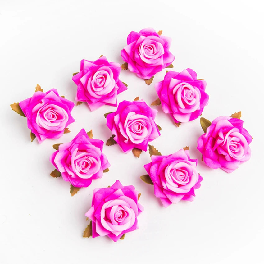 Silk Rose Artificial Flowers Wedding & Home Decor – 5/10 Pcs Artificial Silk Roses Babs Color 7 5 pcs