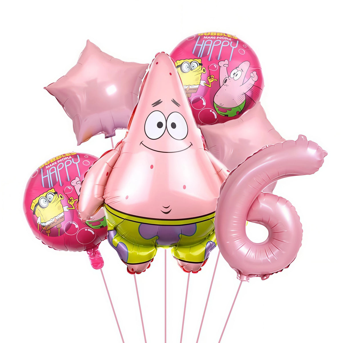 SpongeBob & Patrick Star Foil Balloons – Birthday Party Decor Party Balloons Babs Pink 6