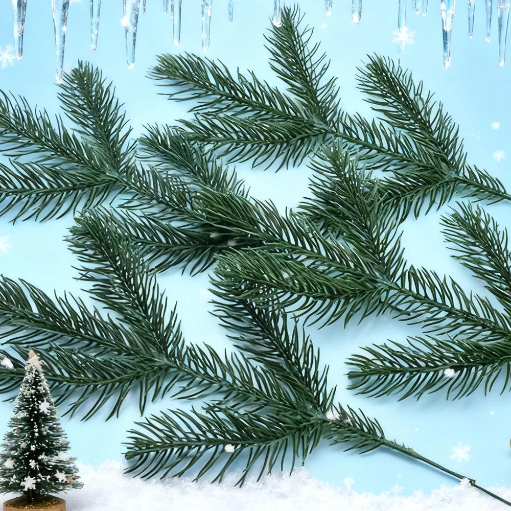 30/60 Pcs Artificial Pine Branch Picks for Christmas & Home Decor Artificial Pine Picks Babs