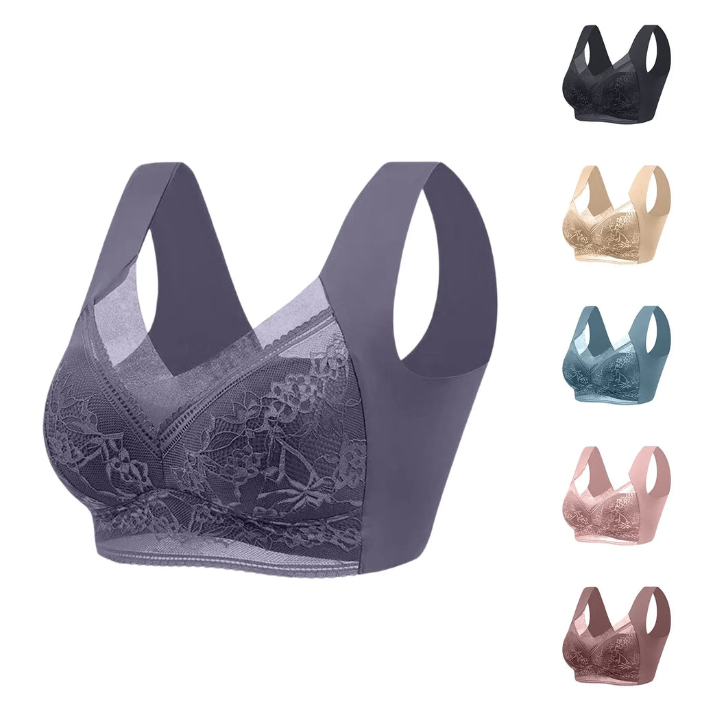 Women's Plus Size Seamless Lace Wire-Free Bralette | Sizes L–6XL Seamless Lace Bralette Babs