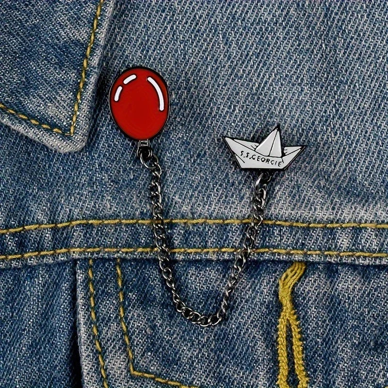 Red Balloon Cartoon Alloy Brooch – Cute Gift Accessory Fashion Brooch Pin Babs