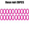 Flower Garland Glow Necklaces UV Blacklight Party Set 16pc Glow Party Necklace Babs Rose red-20PCS 45CM