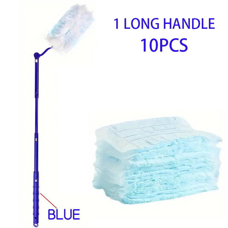 Extended Pole Microfiber Duster – Electrostatic Dust Collector Microfiber Duster Babs 1 Long handle 10PCS
