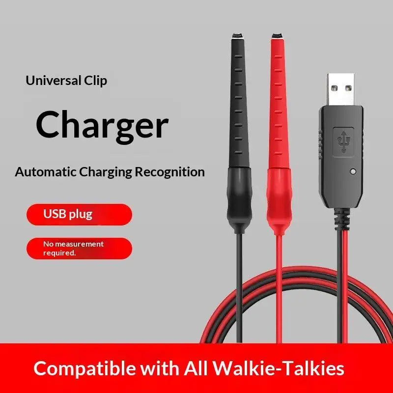 Universal USB Alligator Clip Charger for Two-Way Radios Radio Battery Charger Babs