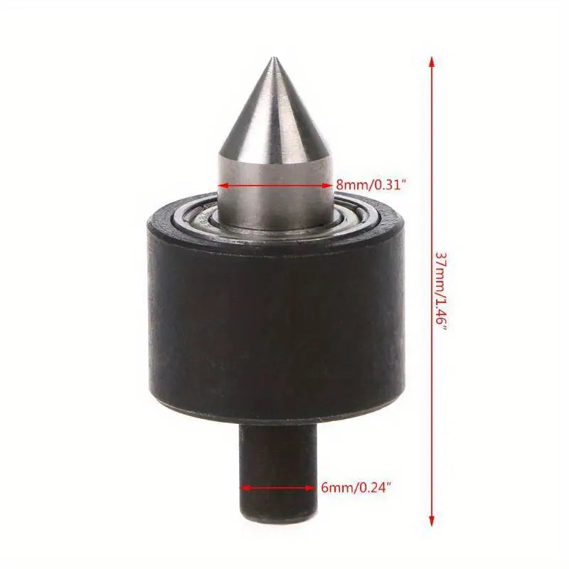 Revolving Live Centre Head 6mm Shank for Lathe Machine Lathe Centre Head Babs