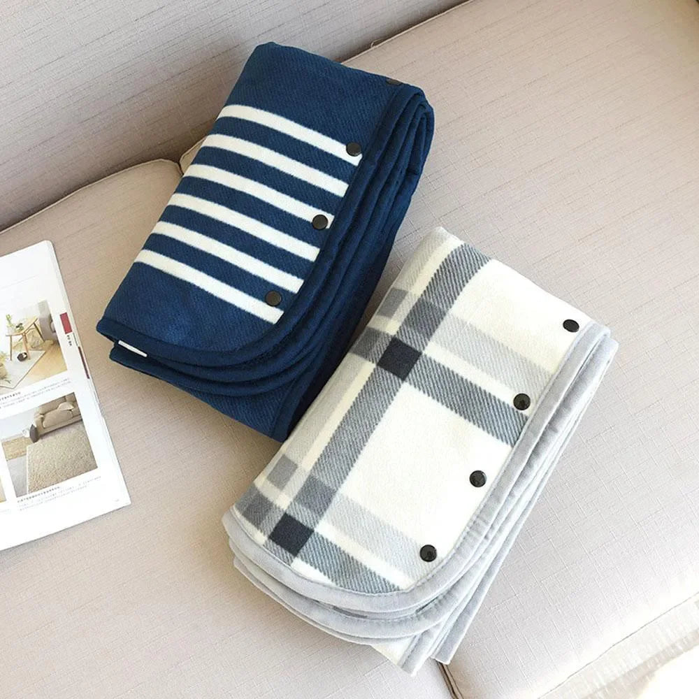 Fleece Wearable Plaid Blanket Poncho Throw – Sofa, Bed & Office Wearable Fleece Blanket Babs