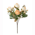 Artificial Silk Rose Bouquet – Wedding & Home Décor Flowers Artificial Flower Bouquet Babs Orange 4 pcs