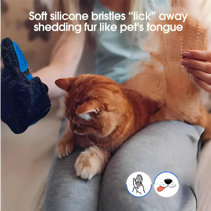Silicone Pet Grooming Glove – Dog & Cat Deshedding Brush Pet Grooming Glove Babs