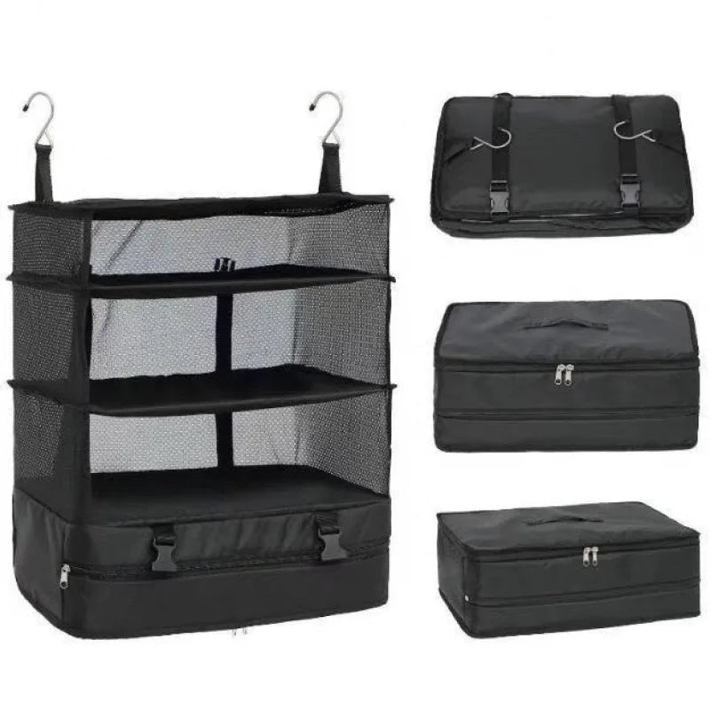 3-in-1 Hanging Travel Clothes Organizer Bag | Large Capacity Travel Organizer Bag Babs
