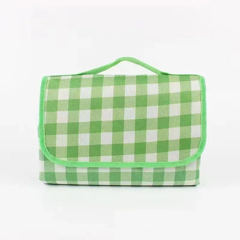 Waterproof Thickened Picnic Mat – Outdoor Camping Ground Blanket Outdoor Picnic Mat Babs green grid 100-150cm