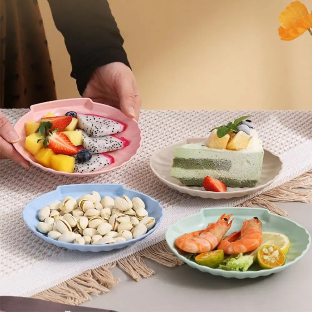 10PCS Nordic Shell-Shaped Plates Set with Storage Base | Microwave Safe Serving Plate Set Babs